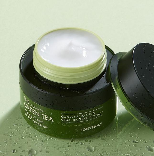 TONYMOLY The Chok Chok Green Tea Moisture Cream 60ml | Lightweight Hydrating Cream