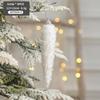 1 Pcs Ornaments White Foam Stars Pentagram Icicle Gift Box Pendant Tree Hanging Decorations Shiny New Year Festival Decors