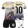 2025/2026 Real Madrid Mbappe N.10 Set Maglia da Calcio per Bambini Nero/Giallo