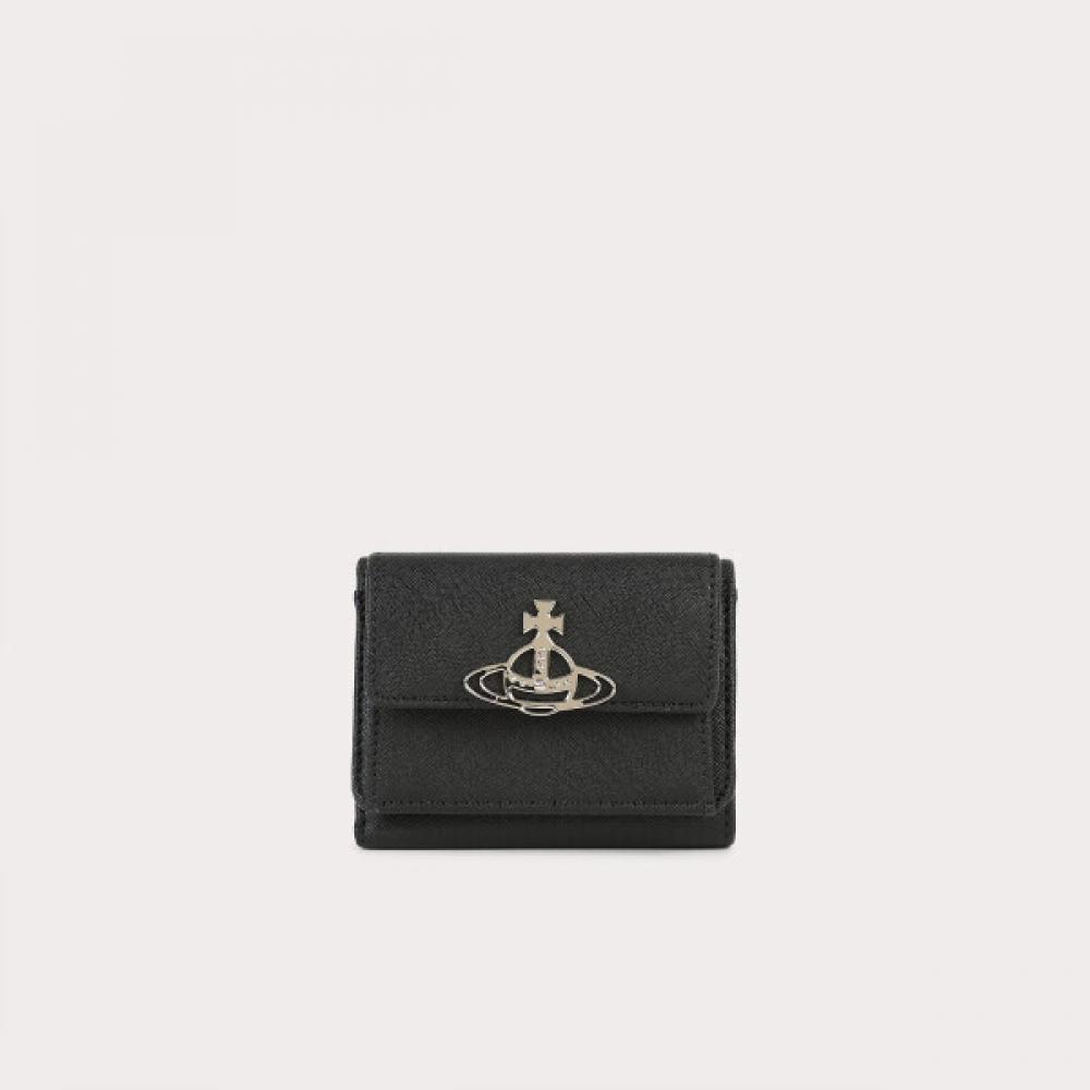

Vivienne Westwood Small Flap Wallet Saffiano Leather blacks