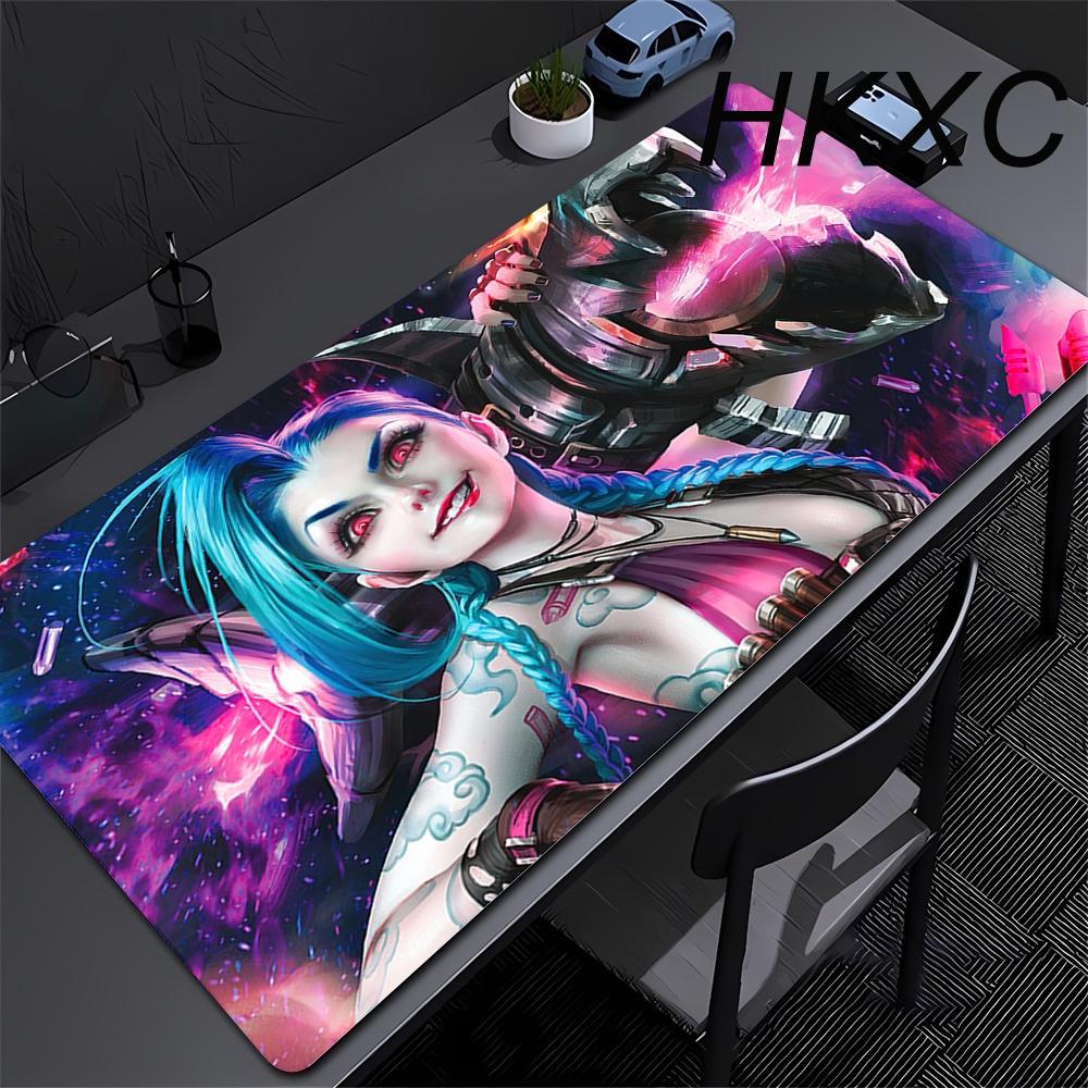 Mouse Pad Gamer Arcane Desk Mat Large Mousepad Gamer Accessories PC Computer Keyboard Deskmat League of Legends Jinx Rubber Mat
