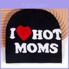 Strickmütze Mit I Hot Moms Buchstabenmuster Für Herbst Winter Outdoor Wärme
