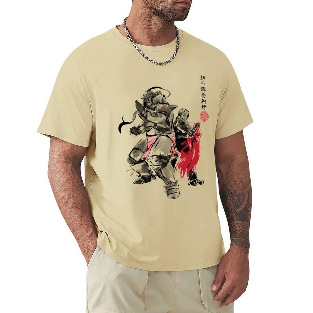 Brotherhood Sumi-e T-Shirt Boys Animal Print Shirts Graphic Tees Funnys Quick Drying Mens Shirts Graphic Tee