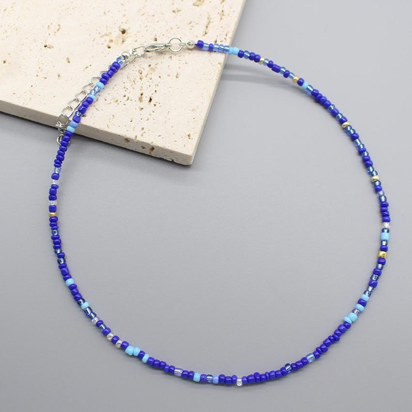 Simple Seed Beads Choker  Women Korean Fashion Charm Colorful Handmade Boho Collar Chain Neck Necklace Femme Jewelry  Gift