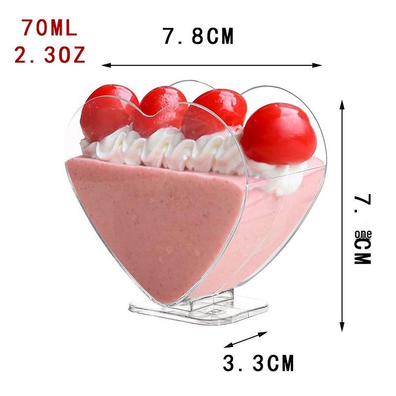 Square Transparent Disposable Dessert Cup - Perfect for Pudding, Jelly, Mousse, and Ice Cream.