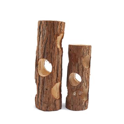 Túneles Tubos de Madera Natural para Hámster Túnel Escondite Resistente a Mordeduras Juguete Molar Para Gatos Perros de Interior