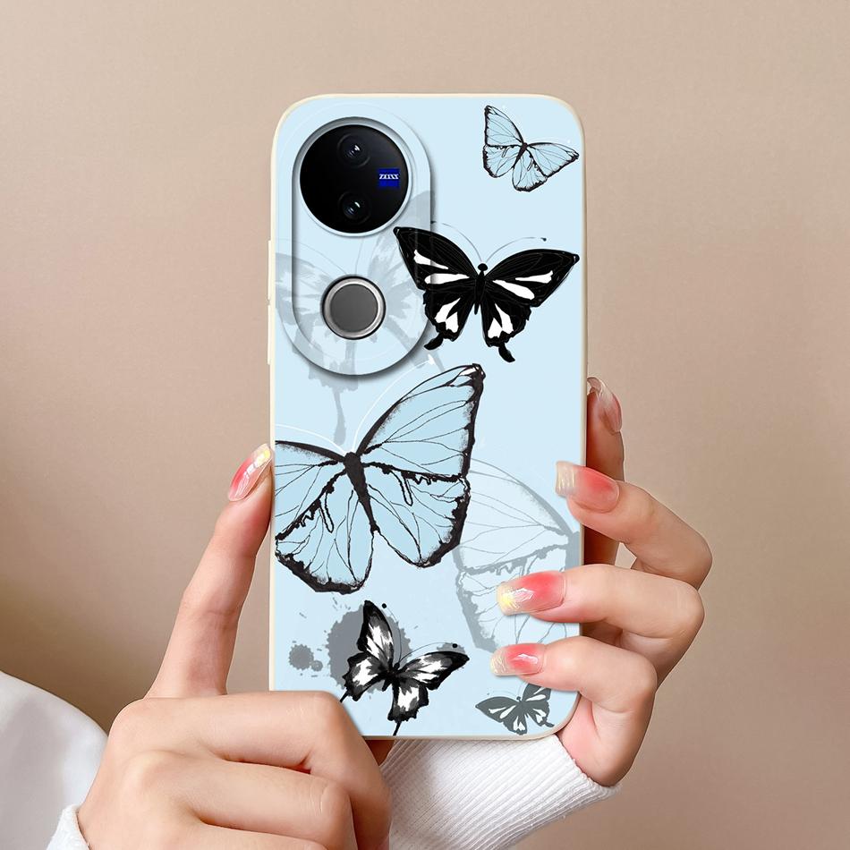 For Vivo V50 Lite Case Cute Cartoon Phone Shell Soft Liquid Silicone Back Cover For Vivo V 50 Full Protection Shockproof Bumper