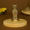 100% Pure Brass Golden Owl Showpiece for Home, Office or Table Decor, Work Desk or As Paper Weight Stylish | Metal Owl Statue