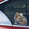 JT122#14x13.3cm Cat Car Stickers Creative Car And Motorcycle Stickers Scratch-resistant Stickers Decoration Motorcycle External Accessories