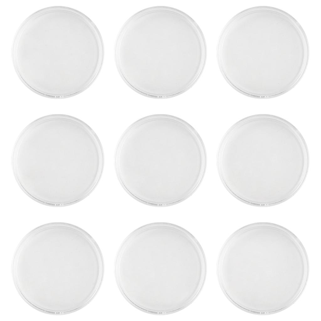 100 Clear Plastic 34mm Coin Capsule Holders Round Boxes with Moisture Sealing and Oxidation Resistance for Collector Use