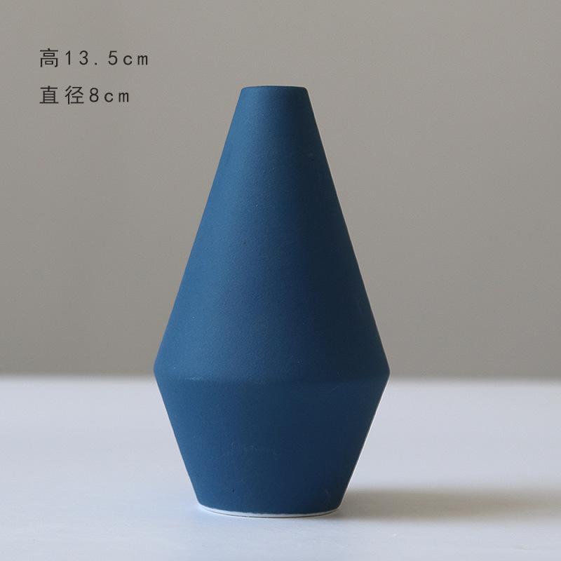 Morandi Color Ceramic Vase, Nordic Ins Style Flower Arrangement Container for Living Room TV Cabinet Dining Table Decor