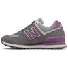 NB 574 Mehrfarbig Textil, Synthetikleder Niedrig geschnitten Marathon Laufschuhe Damen Lila Grau WL574LDB