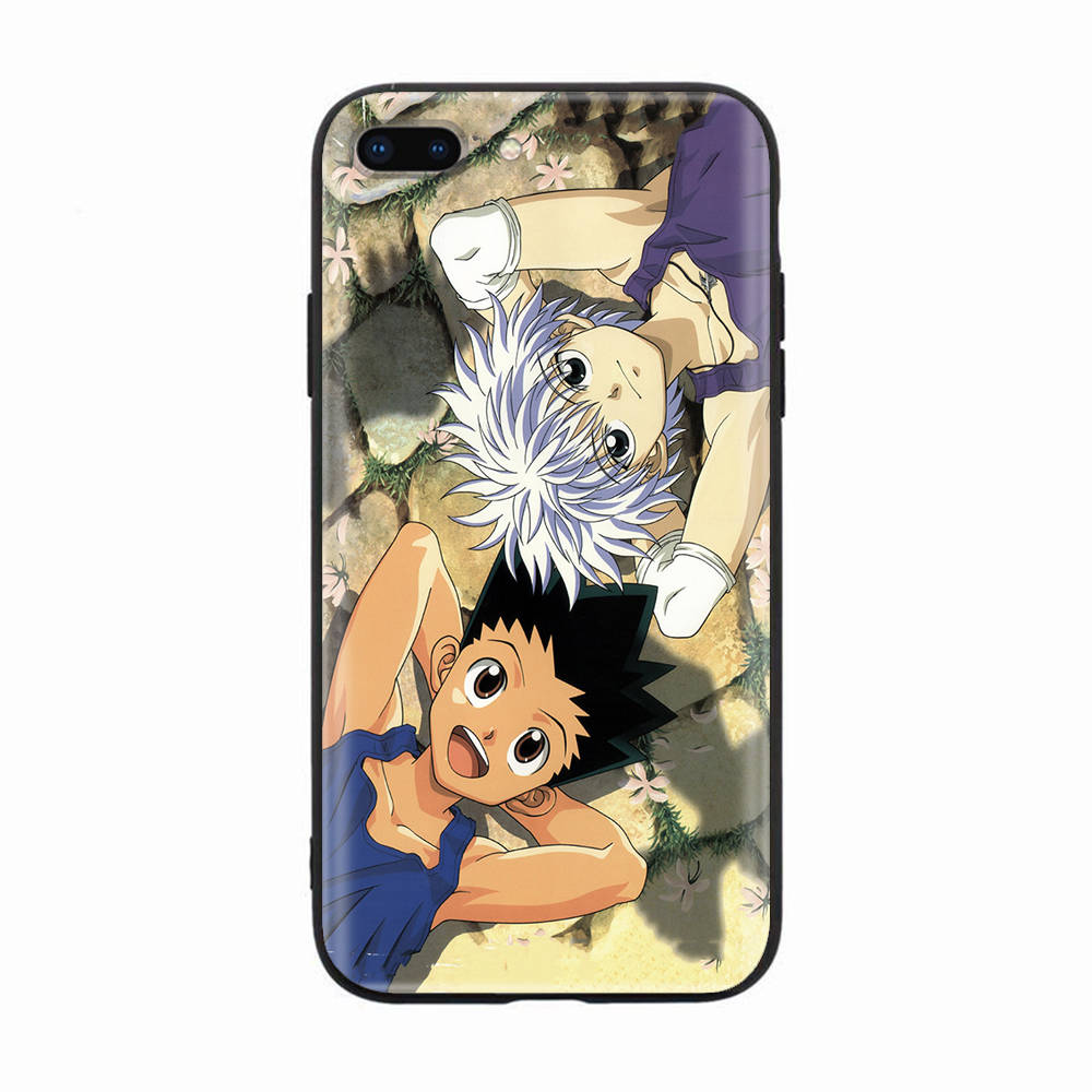 Black Case for Xiaomi Redmi 13C Note 9 iPhone XR 7 8 14 15 11 12 13 X XS Pro Max Samsung A25 S23 S24 FE Ultra Plus HUNTER X HUNTER