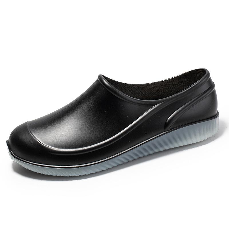 

Сапоги из непромокаемой резины для мужчин, короткие, водонепроницаемые, резиновые, удобные, нескользящие, рабочие, поварские, сапоги для рыбалки, мужские, для дождливой погоды 40 чёрный