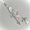 Colorful Beaded Keychain Acrylic Alloy Phone Charm Fashionable Keyring Pendant Accessory Stylish Key Chain Ornament