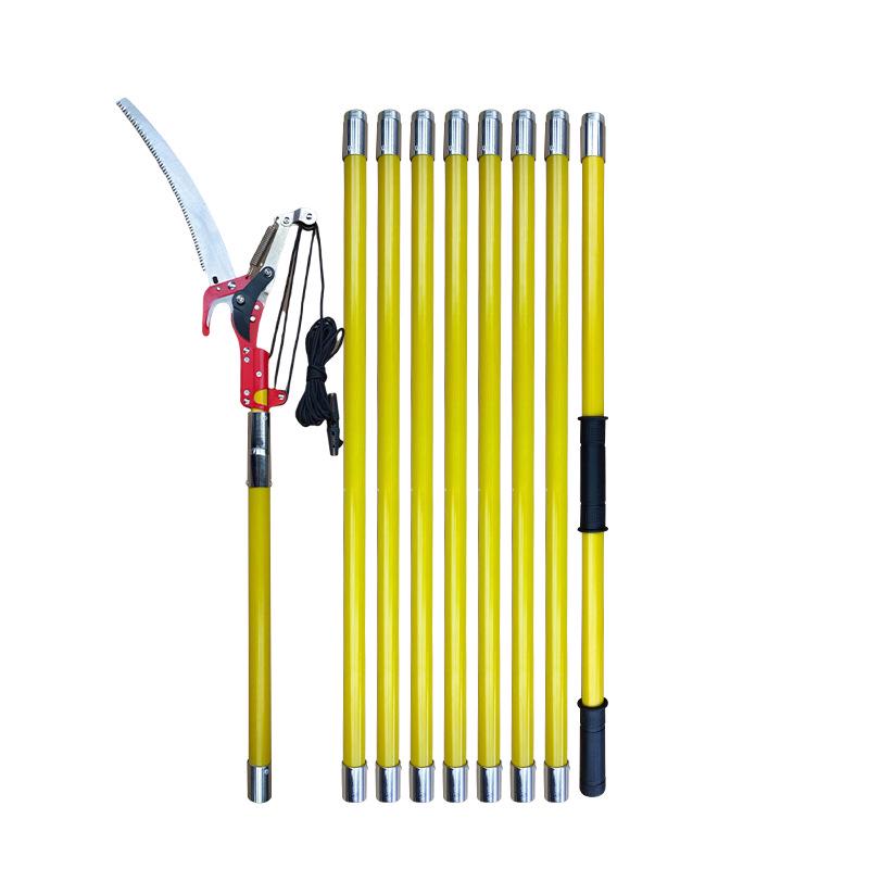 Telescopic High-Altitude Branch Lopper with Pulley, Long Handle Saw & Pruning Shears for Garden & Tree Maintenance.