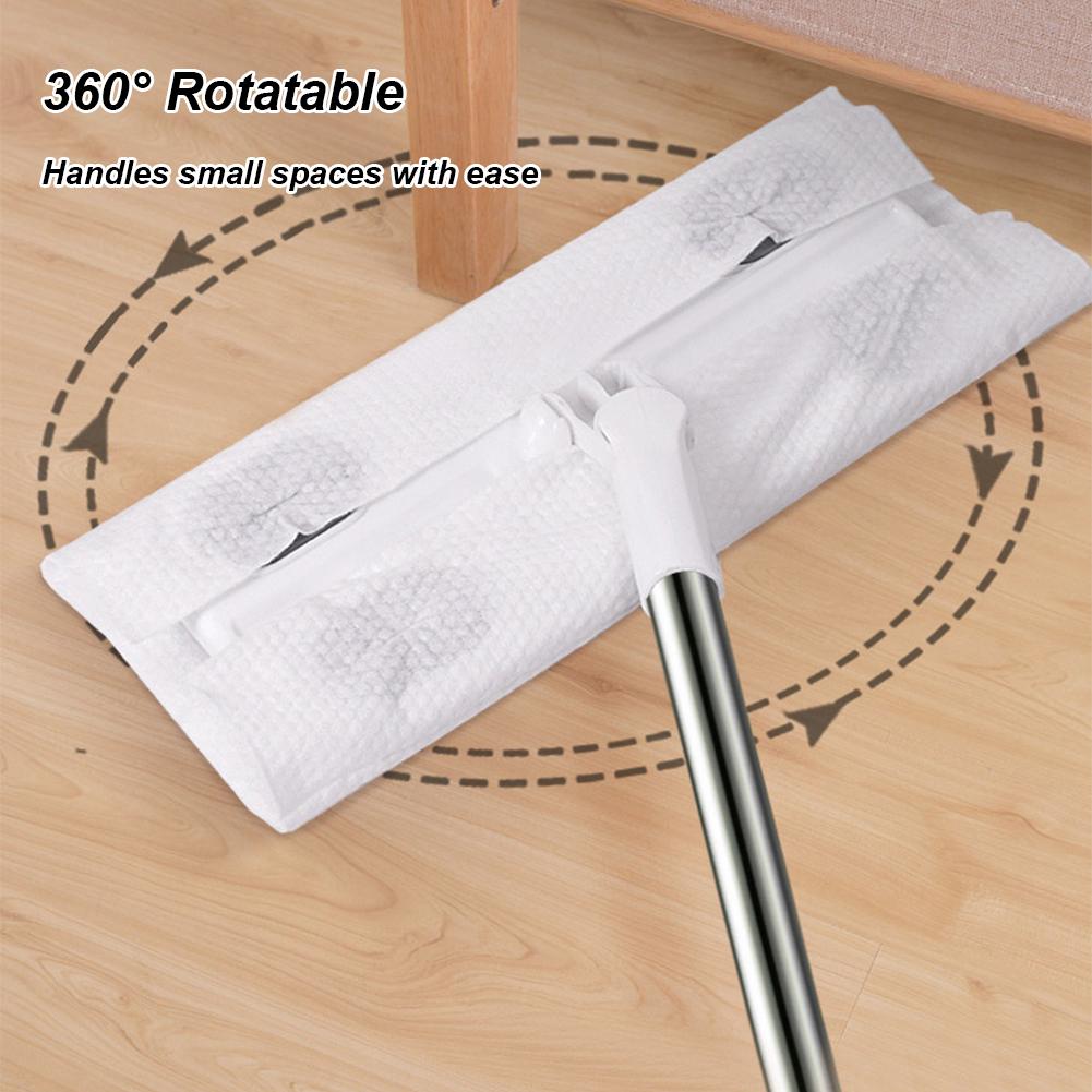 360 Degree Rotation Dry & Wet Flat Mops with Disposable Mop Pad Household Cleaning Mop for Hardwood Laminate Tile Floor Cleaning