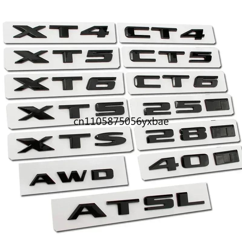 

3D Car Rear Trunk Sticker Logo Letters Decals Badge for Cadillac XT4 XT5 XT6 XTS CT4 CT5 CT6 AWD ATS-L Auto Exterior Accessories 25T чёрный