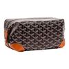 Goyard Monogram Zip Travel Bag Canvas And Calfskin Toiletry Bag Unisex Bags Black Brown BOEING025TY-01CL03P