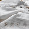 100% Linen Bed Sheet Set, High Quality Solid Color Fitted Sheet Set, Single Double Queen King Size Flat Sheet Set,Bedding White