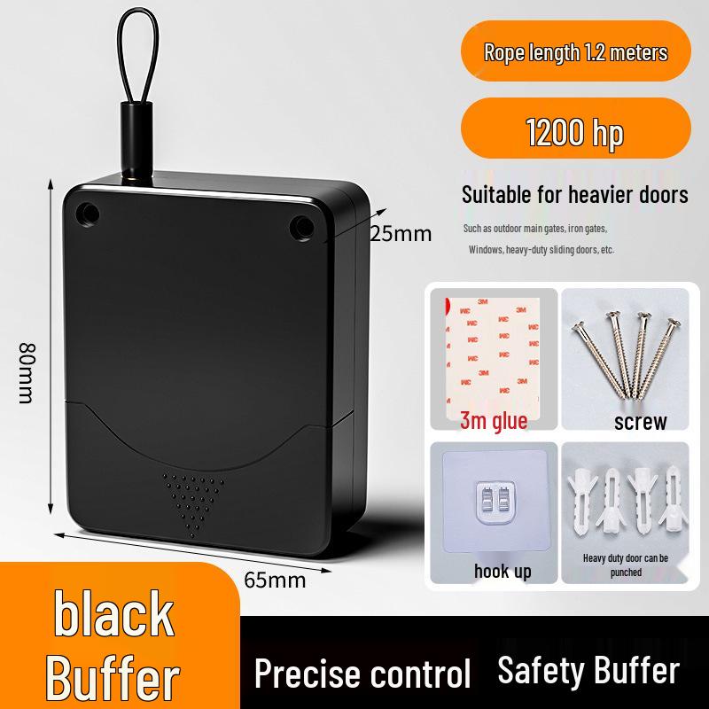 Silent Automatic Door Closer with Pull Rope for Sliding Doors 
