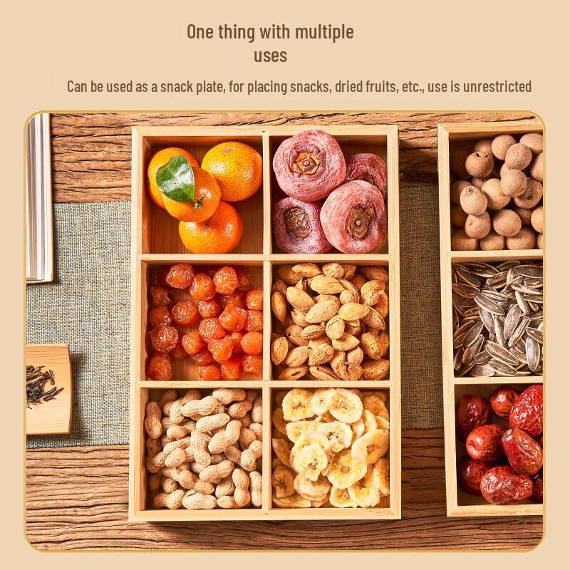 Shangkaojia Bamboo Six-Compartment Serving Tray
