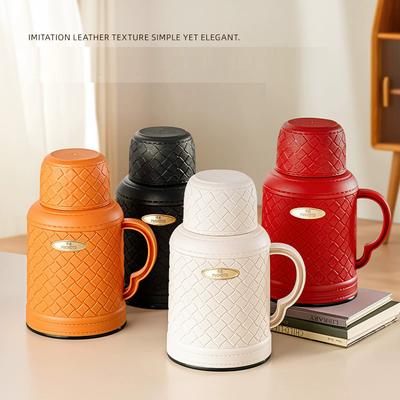 Thermos da Viaggio Retrò da 1L Thermos Bottiglia Acqua Caffè Contenitore Interno in Vetro Tazza da Caffè Tazza Teiera Conservazione Caldo Freddo