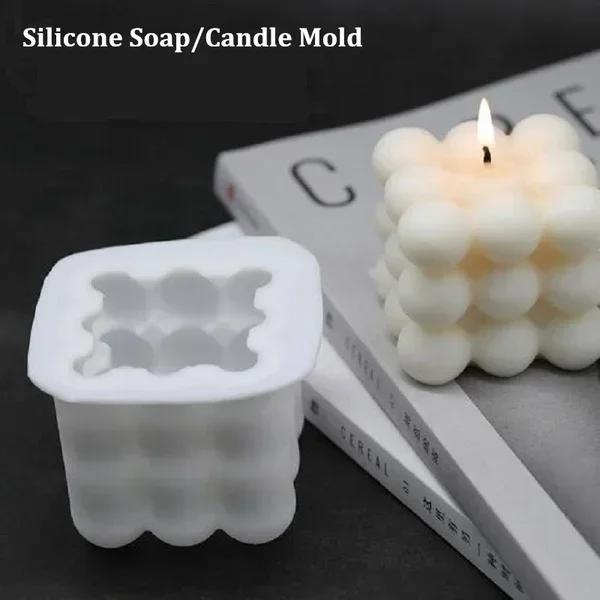 Large Silicone Magic Cube DIY Handmade Silicone Mold Making Christmas Candle Mold Wax Plaster Candle Accessories Gift Cake
