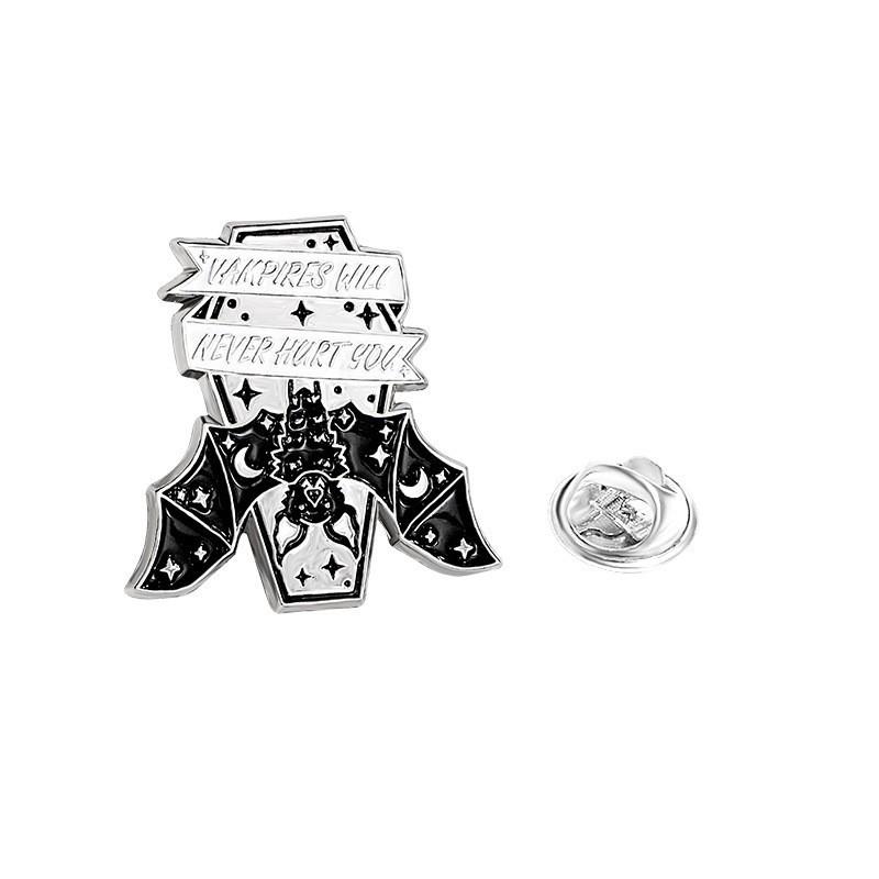 Popular Series Brooch Pumpkin Skull Ghost Alloy Oil Drip Metal Cartoon Punk Horror Badge