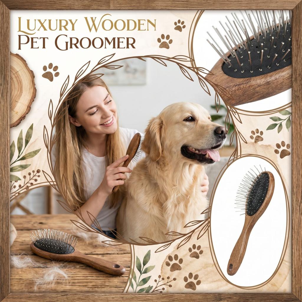 Pet Grooming Brush Hair Removal Comb for Dogs and Cats Effective Shedding Tool with Comfortable Handle for Easy Cleaning and Maintenance