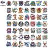 50PCS Corloful Animals Design illustrations Sticker Graffiti Skateboarding Luggage Retro Graffiti Personalized Decoration