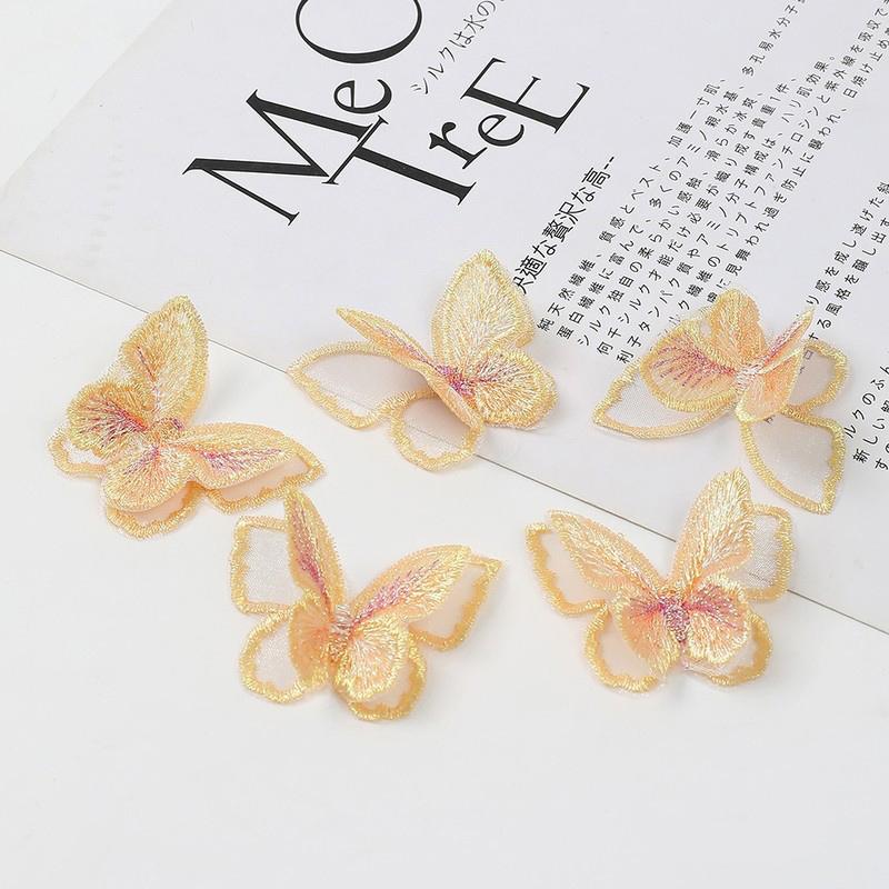 10PCs Artificial Flowers Butterfly Fake Flowers Gifts Wedding Decoration For Home Room Decor DIY Crafts Hair Brooch Accessories