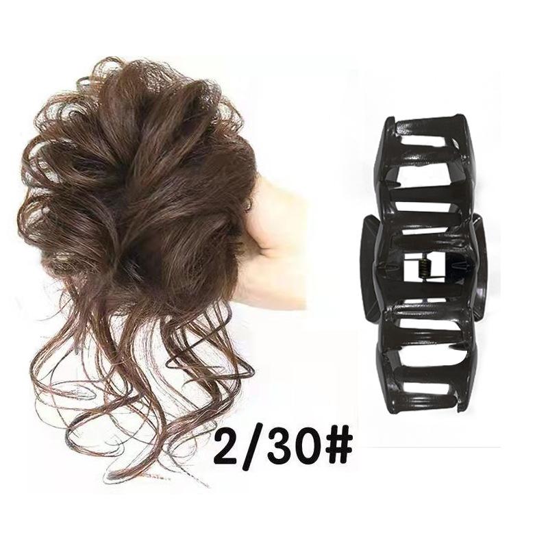 Synthetic Hair Bun Chignon Messy Curly Gripping Clip Hairpin Elastic Scrunchy False Hair Pieces For Women Hairpins