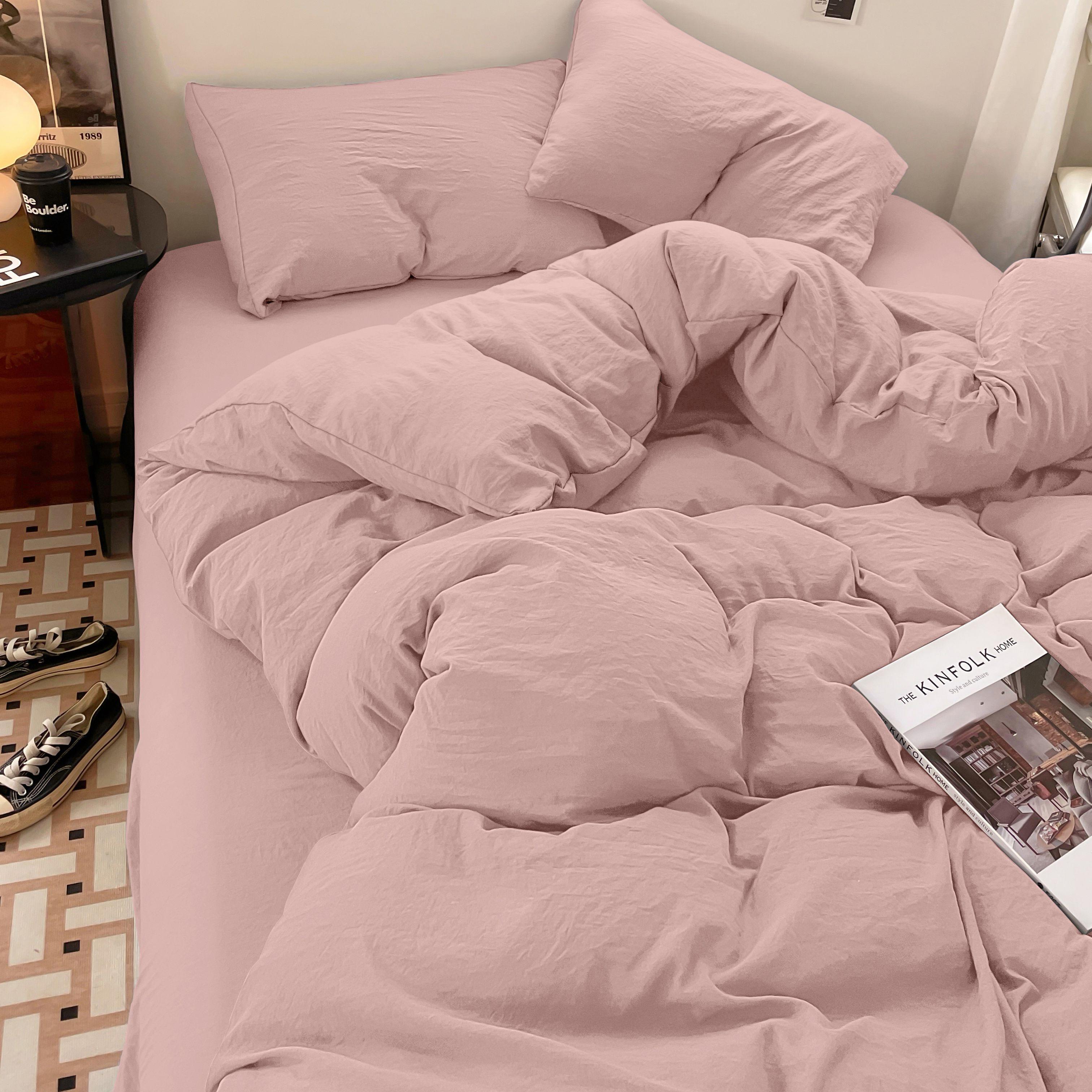 

Детский хлопок класса А Безопасный для сна нагишом Стираемый Утолщенный Простыня Пододеяльник Набор из четырех предметов Ультрамягкий Кровать для общежития Or Bed Sheet-1