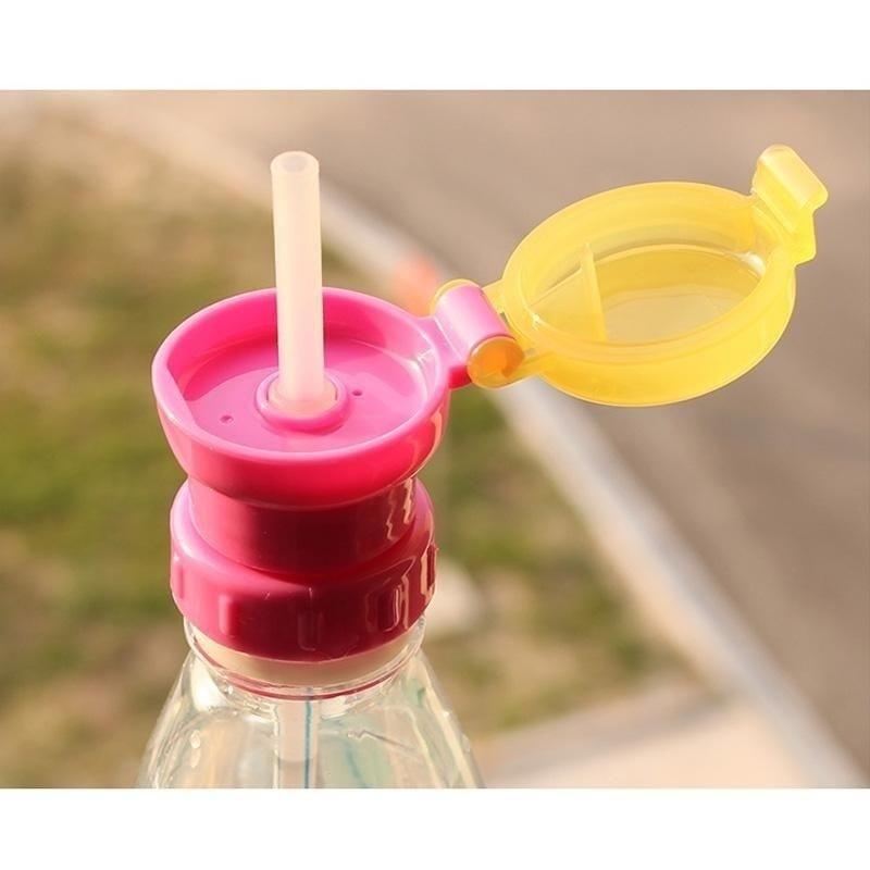 Buy Baby Children Portable Water Bottled Straw Lid Drinks Spill Proof