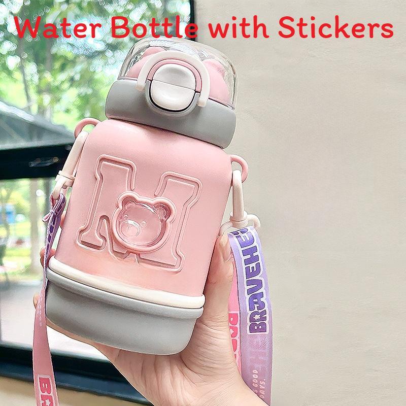 

Childrens Insulated Stainless Steel 316 Cup With Straw For School And Travel Use розовый