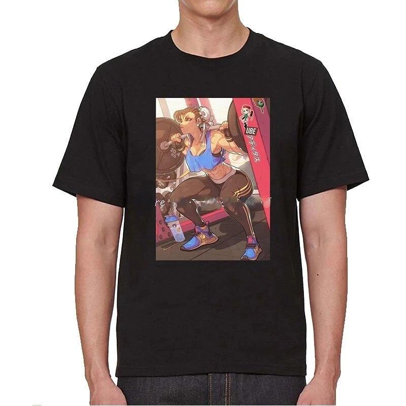 Street Fighter Chun Li Print T-Shirt Fashion Street Style Unisex Women Funny Tshirt Short Sleeve Summer Tops Harajuku Streetwear