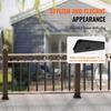 Staircase Metal Balusters, 820x25x5mm Flat Aluminum Alloy Decorative Banister Spindles, 51 Pack Deck Baluster with Screws, Classic Hollow Deck Railing
