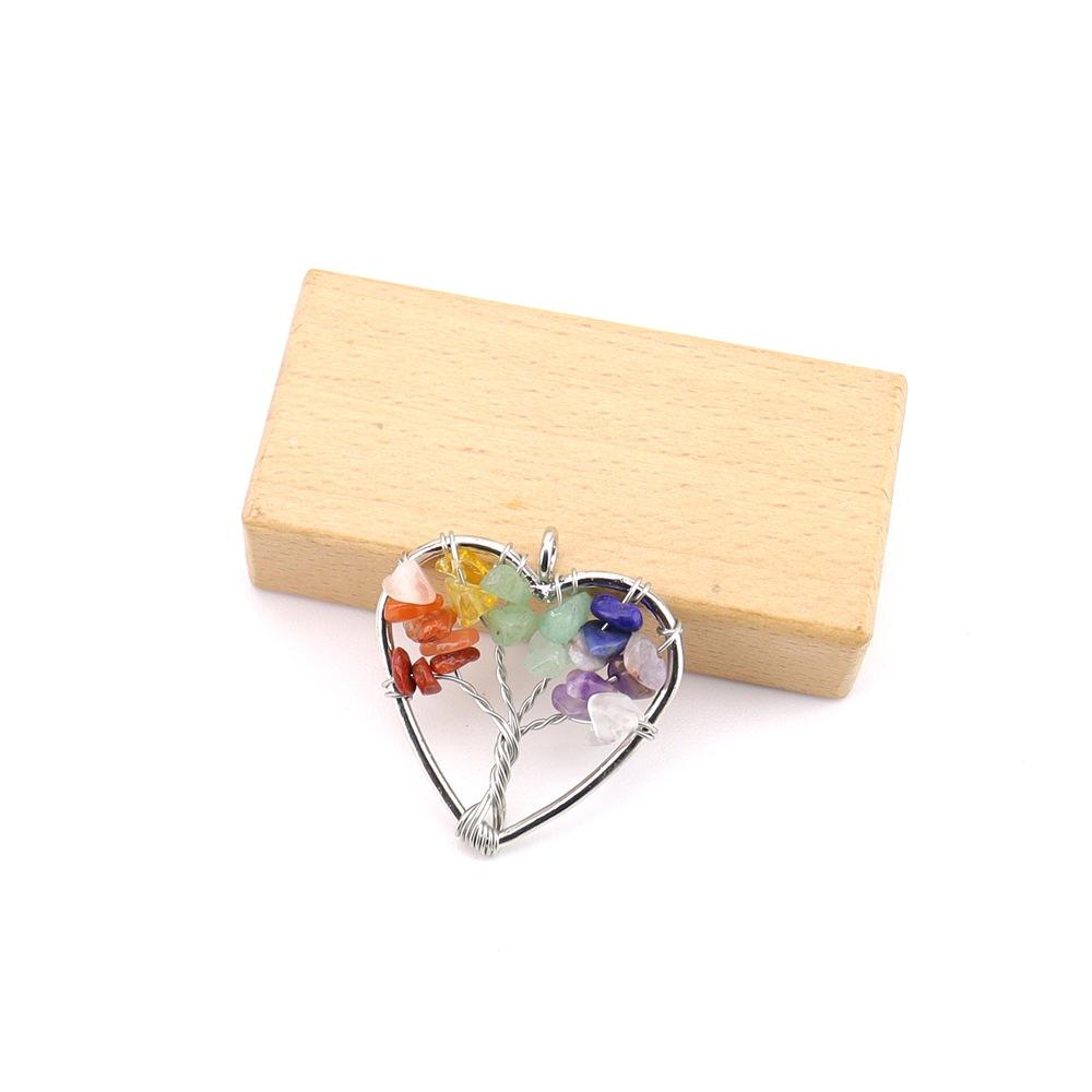Natural Gravel Crystal Tree Of Life Colorful Natural Fortune Tree Necklace Pendant Direct Sales N737