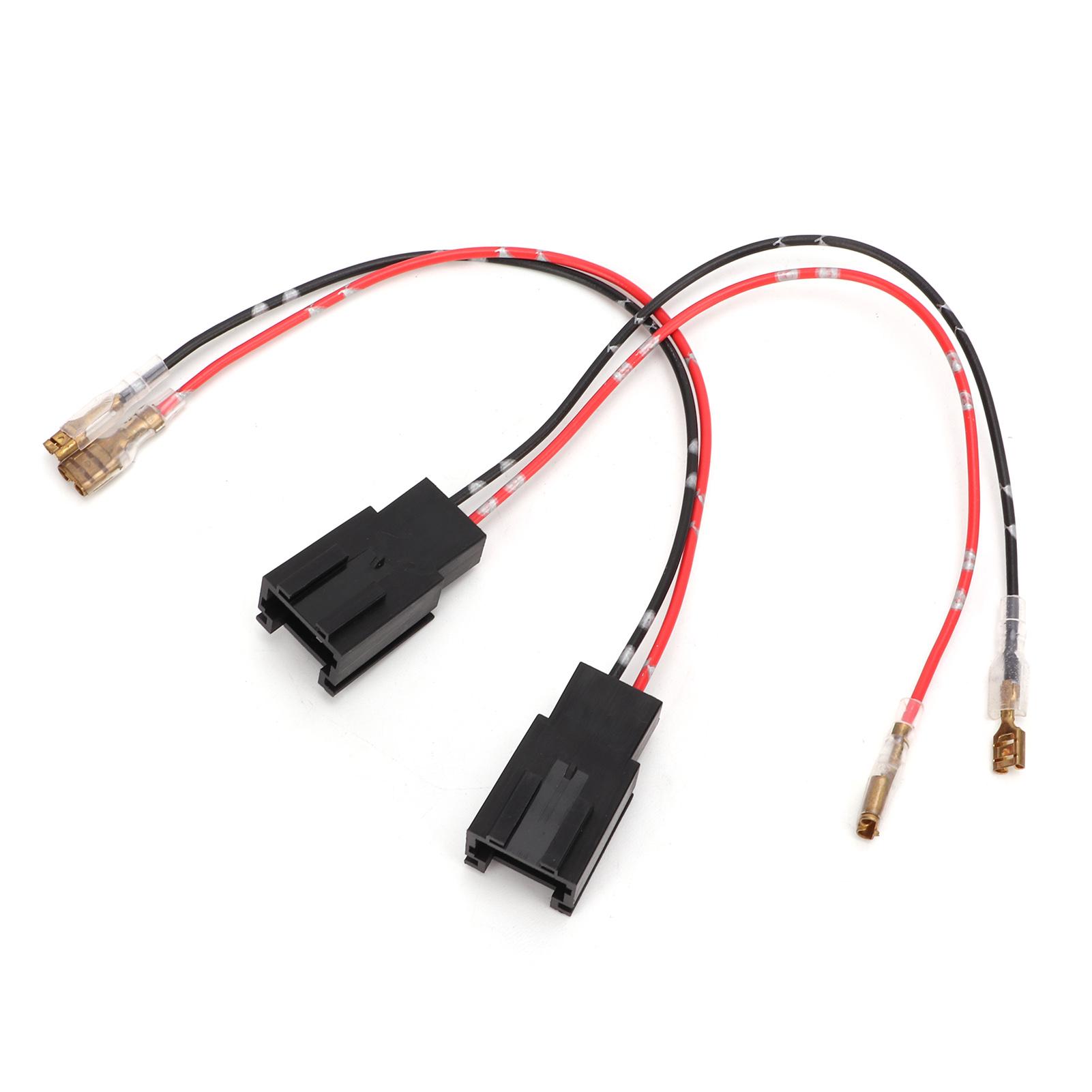 Pair 12V 3A 10W Car Door Speaker Wiring Harness Adapter with Plug ABS