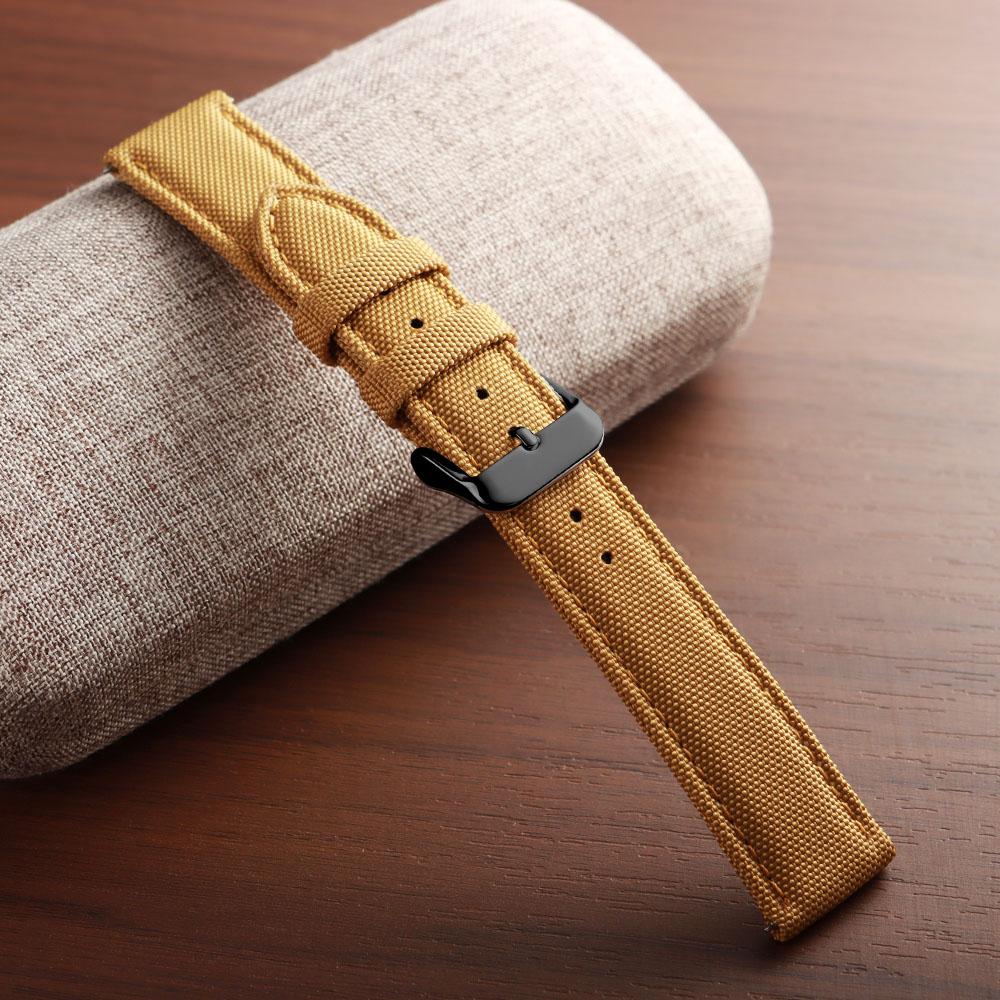 Sailcloth Watch Strap 20mm 22mm for Seiko Band Waterproof Fabric Watchband Quick Release Wristband High Quality Women Men Belt