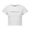 Yuibeu 3D Metal Logo T-Shirt White