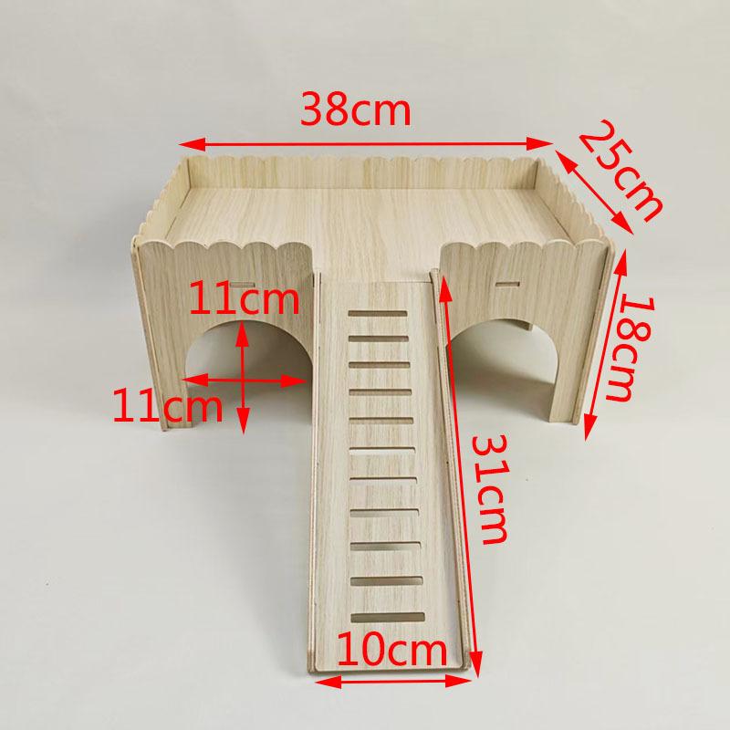 Assembled solid wood squirrel hamster nest rabbit golden bear small house guinea pig hedgehog small pet nest bedroom