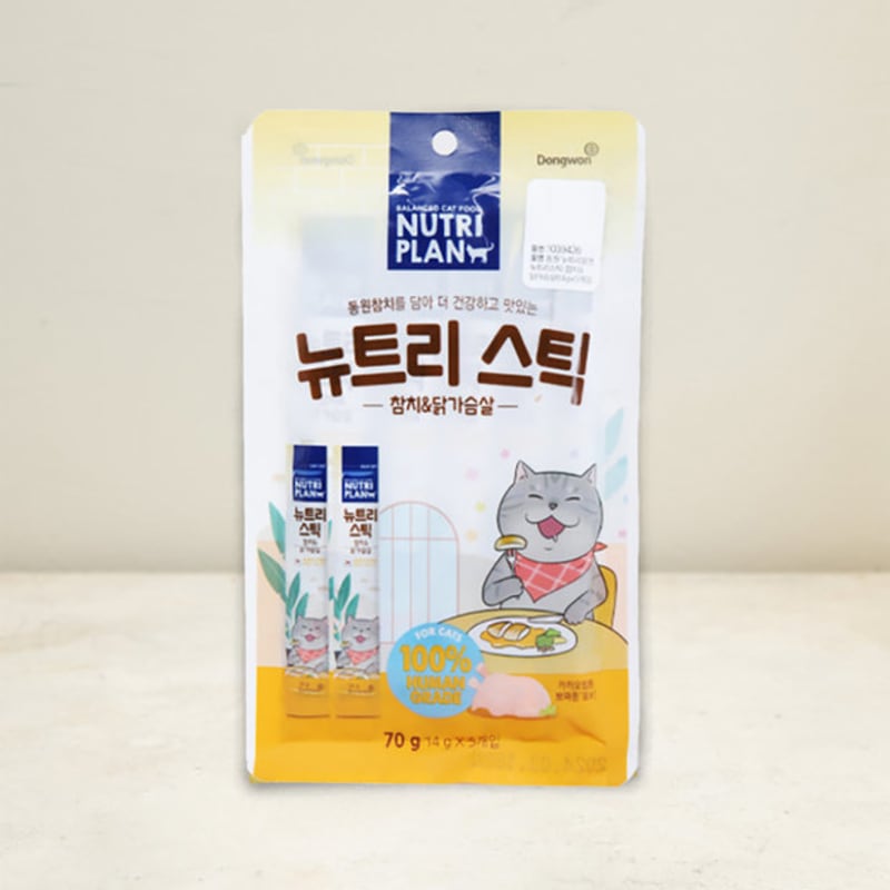 

[Pet] Dongwon Nutri Plan Nutristic Tuna & Chicken Breast 14G 5 Packs