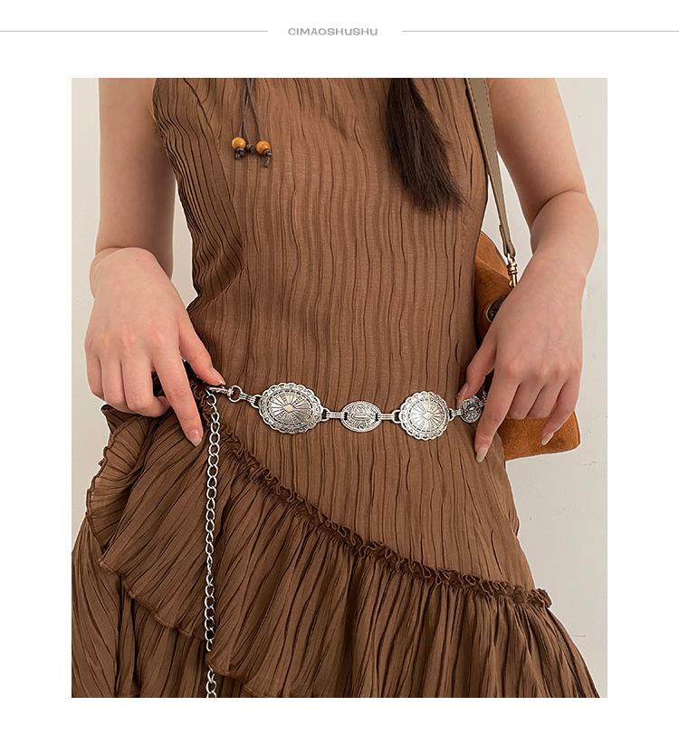 Premium Sense Metal Chain Belt Women'S Waist Decoration With Skirt Suit Hanfu Waist Chain Tide