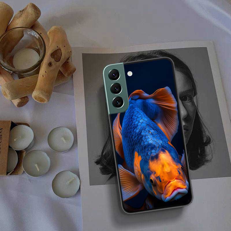 Majestic Koi Fish Phone Case For Samsung Galaxy S22 S25 Ultra S21 S10 Plus S26 Edge S20 S23 S24 FE Cover Silicone Soft TPU C