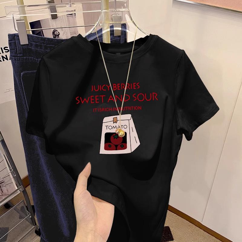 2025Printed Short Sleeve Plus Size Women's Short Sleeve T-Shirt Summer Loose Women's T-Shirt High Quality Letter Pattern CCXX219