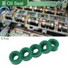 Oil Seal Seal Ring Rotary Shaft Seal TPU 6x12x55mm High Pressure Green 5 Pcs