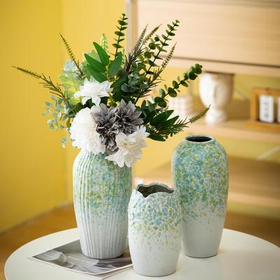 Nordic Ceramic Vase for Living Room Flower Arrangement - Light Luxury Home Decoration and Hydroponic Flower Container.
