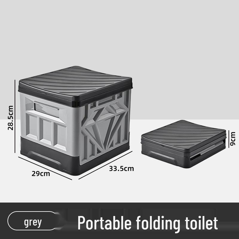 Tragbarer faltbarer Toilettensitz für Reisen, Camping, Auto, Notfälle und Selbstfahrer mit Desinfektionsmittel